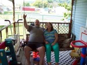 George and Brenda Fore on the porch of the Bancroft, W.Va. home where they have lived for 33 years. Photo: Courtesy of the Fores