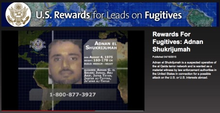 Screenshot of video offering U.S. reward for information leading to capture of Adnan El Shukrijumah, posted by the Voice of America on April 15.