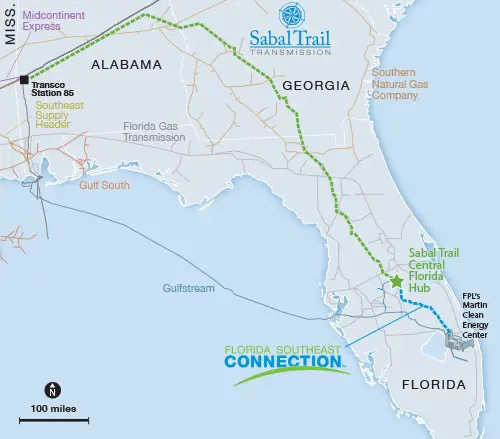Sabal Trail pipeline project map