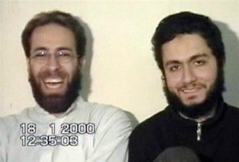 9/11 suicide hijack pilots Mohamed Atta, right, and Ziad Jarrah. The two men apparently visited the home of Saudis living in the Sarasota area.
