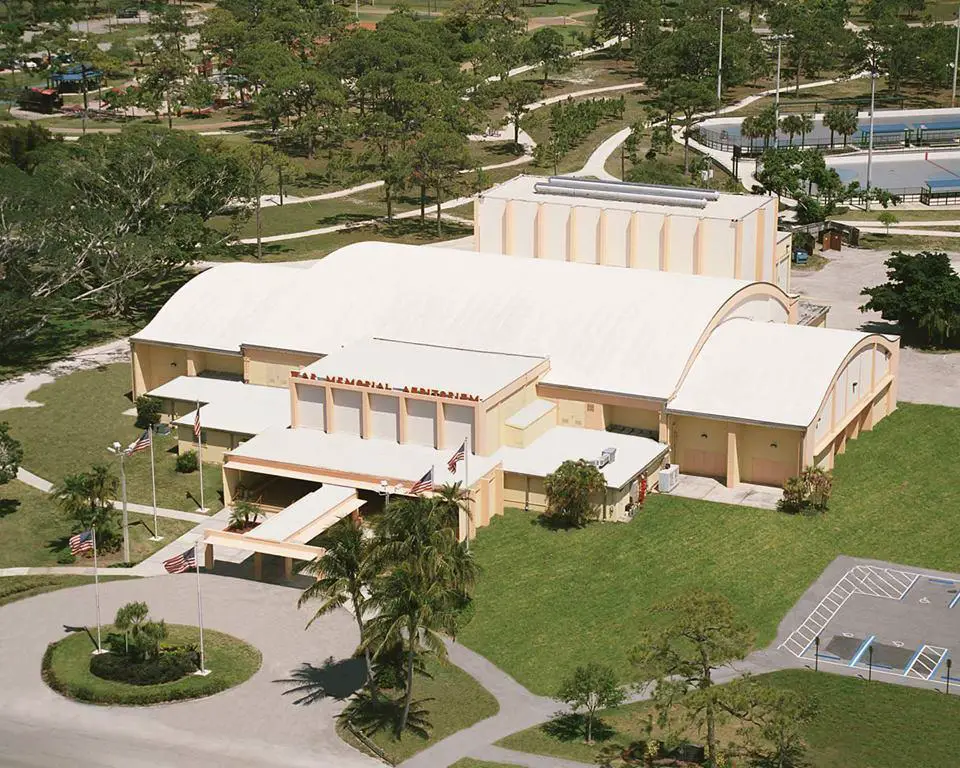 aerial view of war memorial auditorium